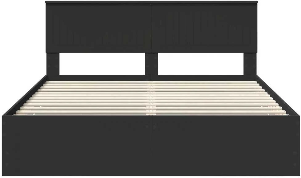 Lovos rėmas su stalčių Juoda 160 x 200 cm Inžinerinė mediena