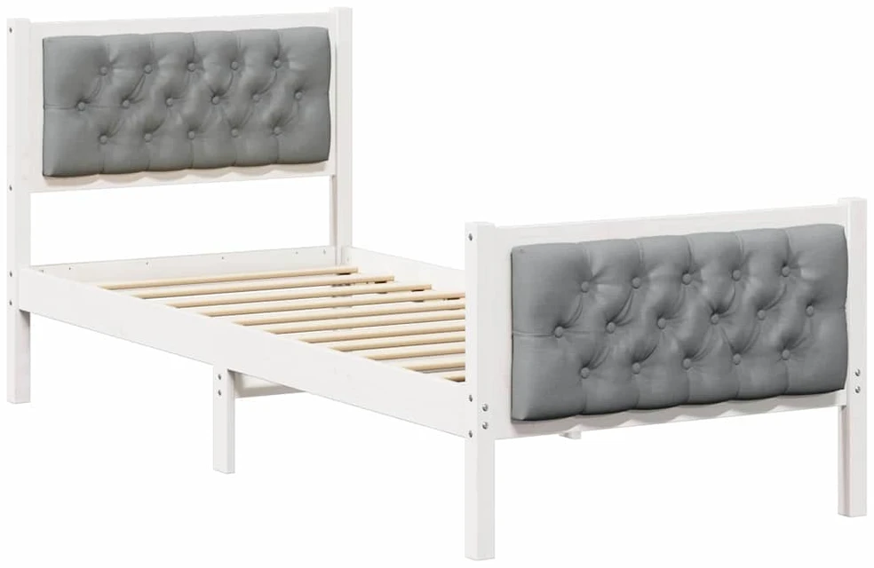 Lova Lovos rėmas Šviesiai pilka 75 x 190 cm Kietos pušies mediena