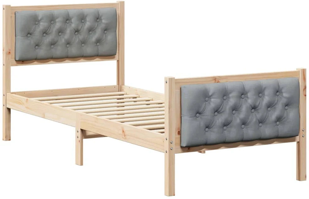 Lova Lovos rėmas Šviesiai pilka 80 x 200 cm Kietos pušies mediena