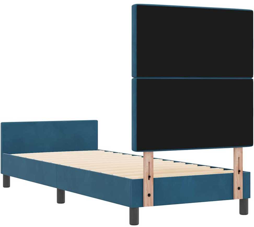 Kiemas lova su galvūgalio Tamsiai mėlyna 80 x 200 cm Aksomas