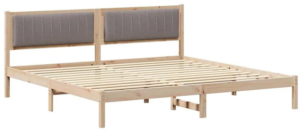 Lovos rėmas Taupe 200 x 200 cm Kietos pušies mediena