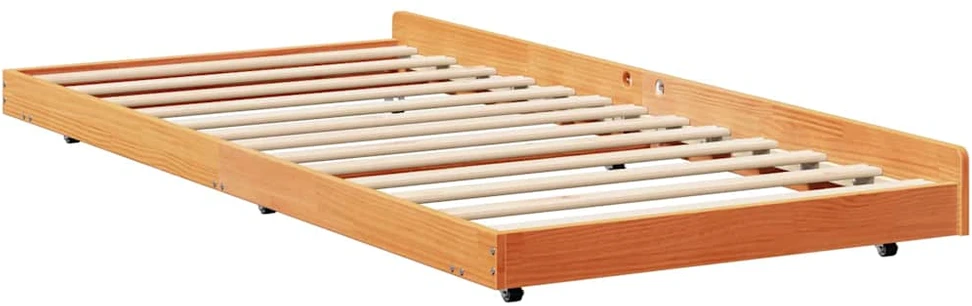 Lova Lovos rėmas Vaško ruda 100 x 200 cm Kietos pušies mediena