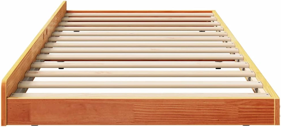 Lova Lovos rėmas Vaško ruda 100 x 200 cm Kietos pušies mediena