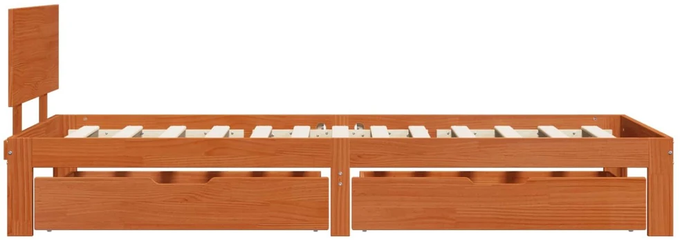 Lova Lovos rėmas Vaško ruda 70 x 190 cm Kietas pušies medis