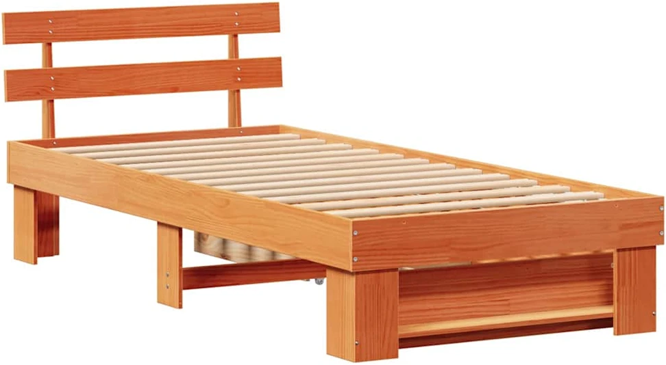 Lova Lovos rėmas Vaško ruda 75 x 190 cm Kietos pušies mediena