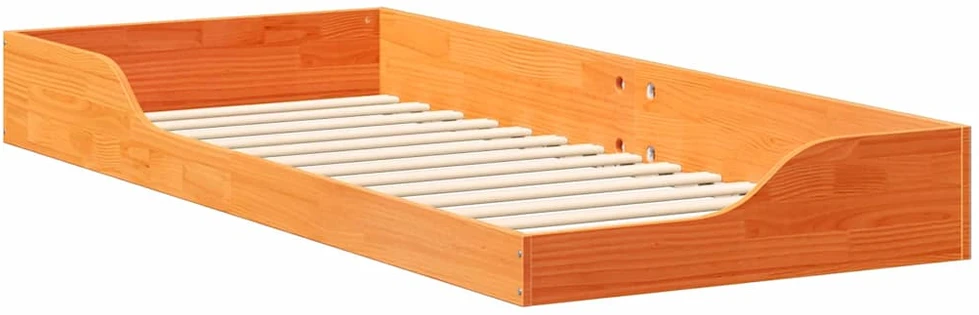 Lova Lovos rėmas Vaško ruda 80 x 220 cm Kietos pušies mediena