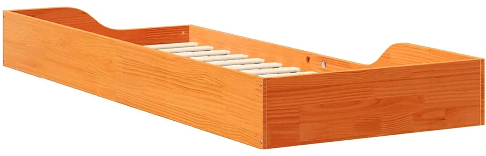 Lova Lovos rėmas Vaško ruda 80 x 220 cm Kietos pušies mediena