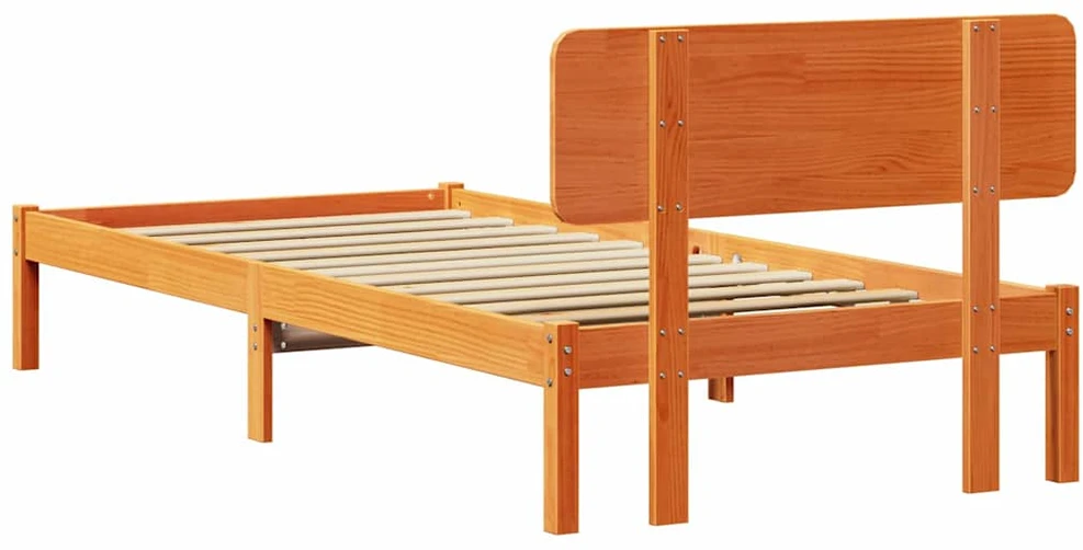 Lovos rėmas Vaško ruda 90 x 190 cm Kietos pušies mediena