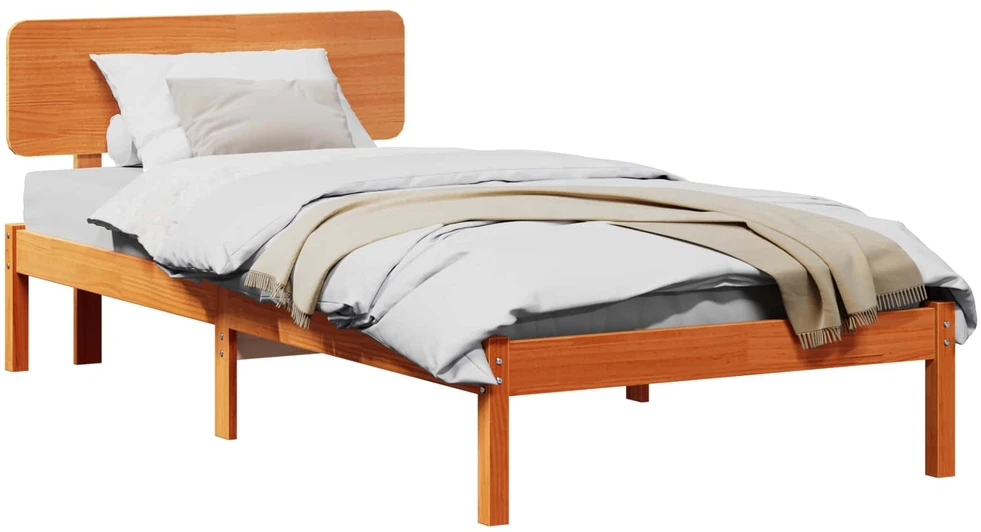 Lovos rėmas Vaško ruda 90 x 190 cm Kietos pušies mediena