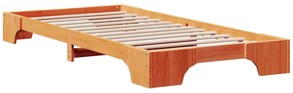 Lova Lovos rėmas Vaško ruda 90 x 200 cm Kietos pušies mediena