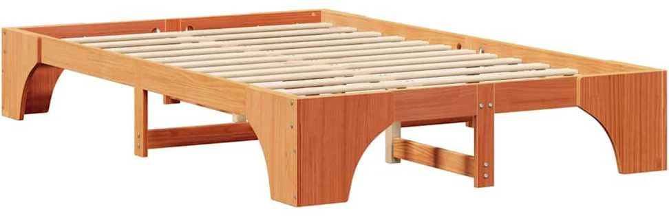 Lova Lovos rėmas Vaško ruda 135 x 190 cm Kietos pušies mediena