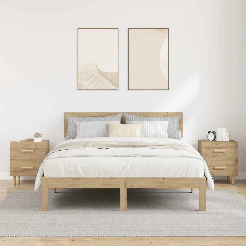 Lovos spintelė 2 vnt. Amatininkų ąžuolas 40 x 35 x 47.5cm