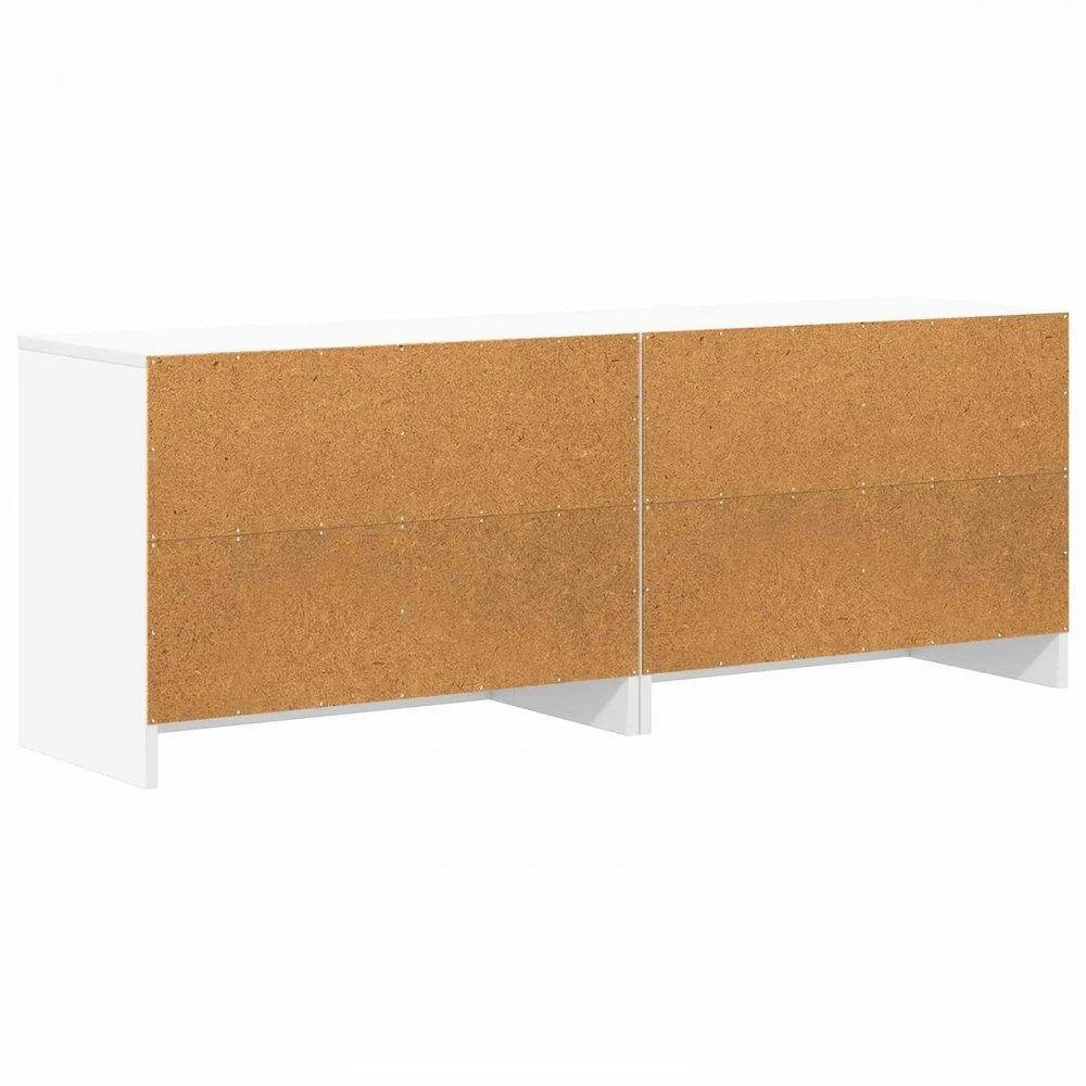 Lovos spintelė 2 vnt. Balta 66 x 33 x 48 cm Apdirbta mediena