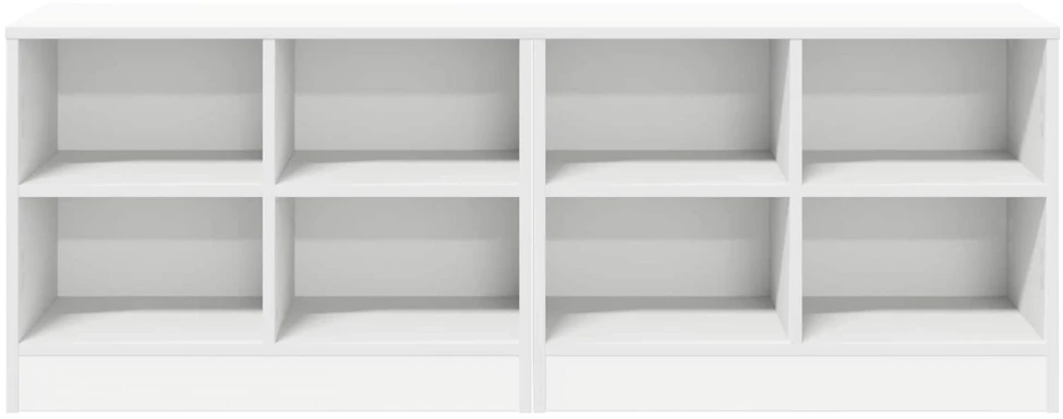 Lovos spintelė 2 vnt. Balta 66 x 33 x 48 cm Apdirbta mediena