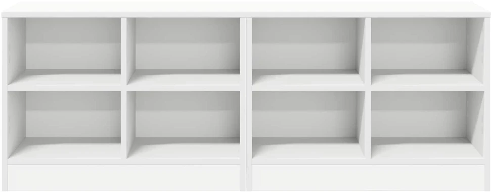 Lovos spintelė 2 vnt. Balta 66 x 33 x 48 cm Apdirbta mediena