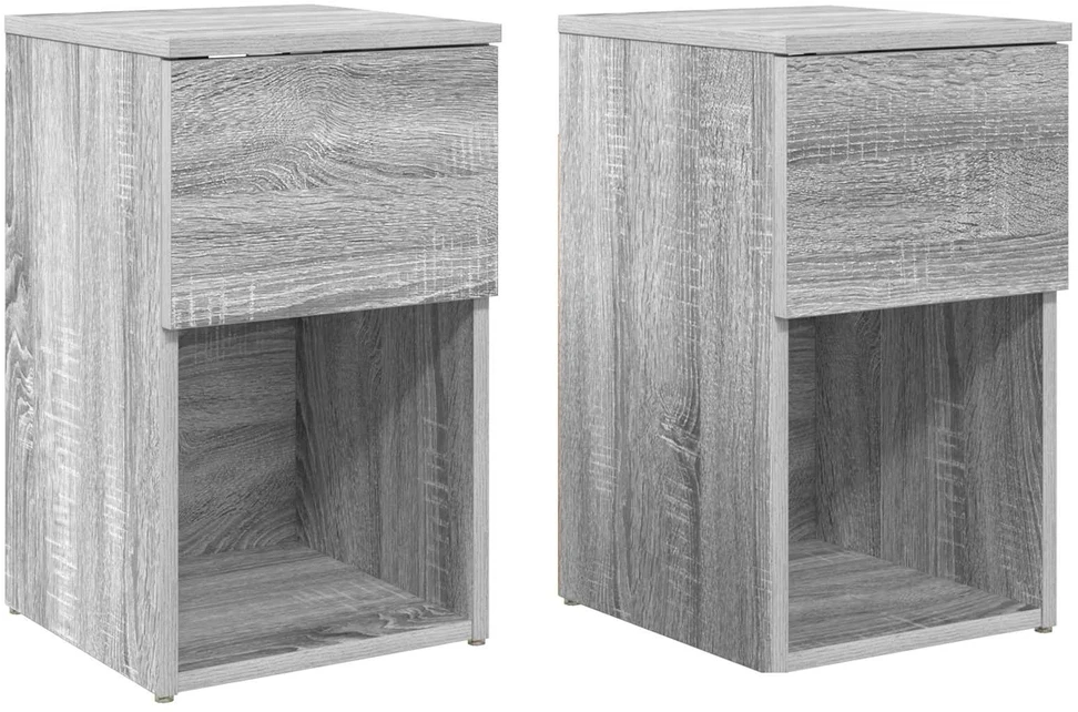 Lovos spintelė 2 vnt. Pilka Sonoma 29 x 31,5 x 49 cm
