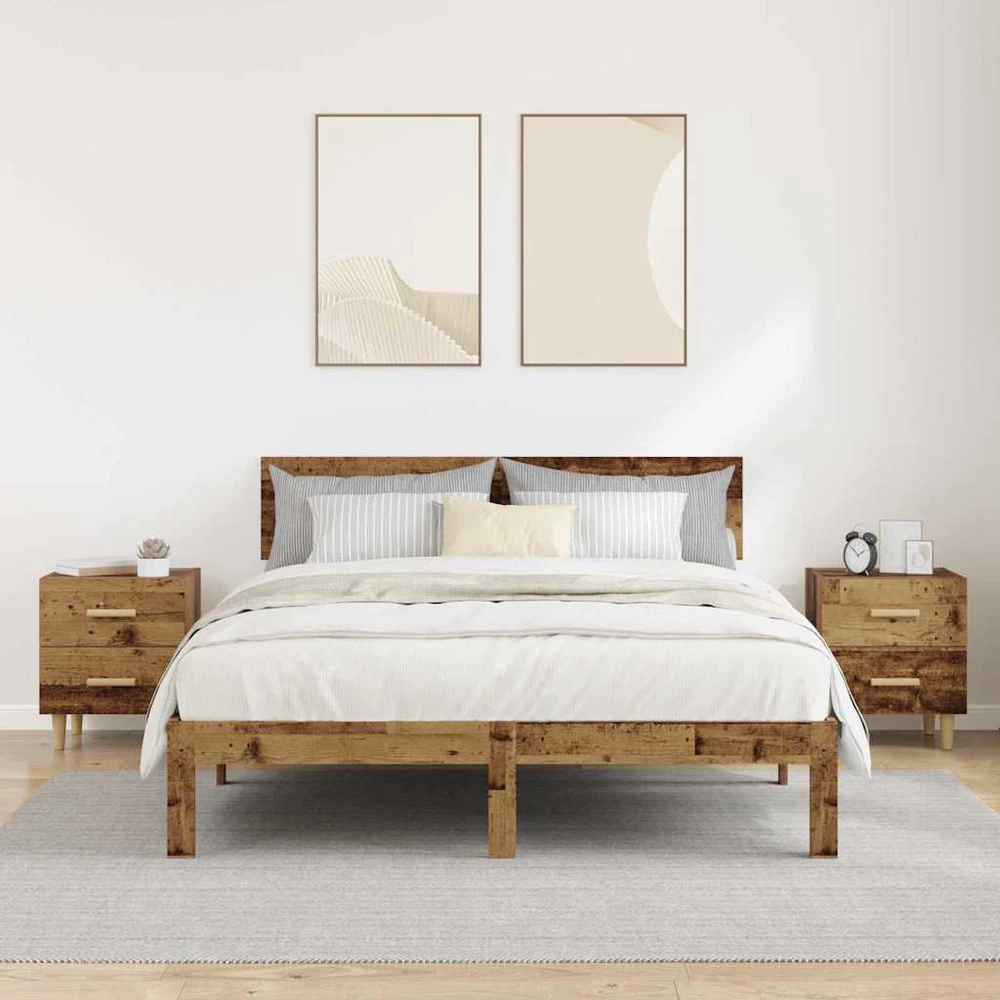 Lovos spintelė 2 vnt. Senas medis 40 x 35 x 47.5cm