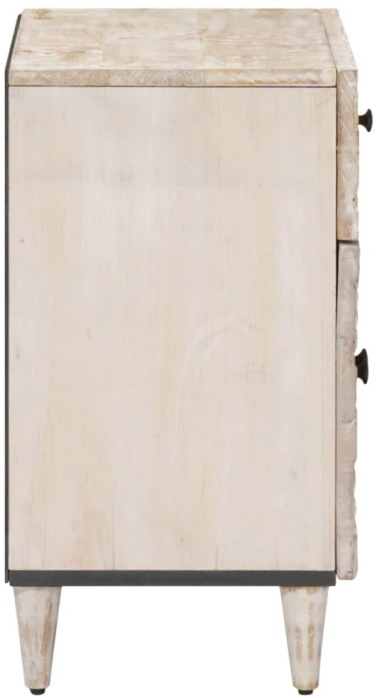 Lovos spintelė Balta 50 x 33 x 60 cm Kietas mango medis