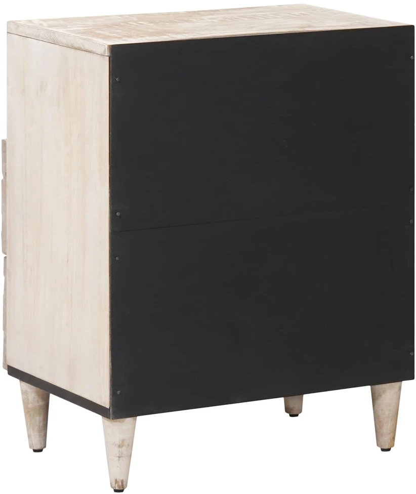 Lovos spintelė Balta 50 x 33 x 60 cm Kietas mango medis