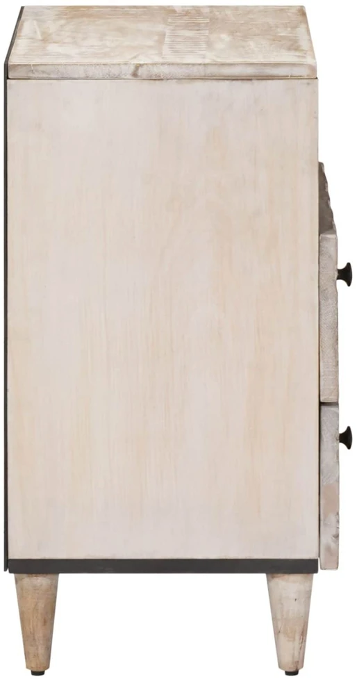 Lovos spintelė Balta 50 x 33 x 60 cm Kietas mango medis