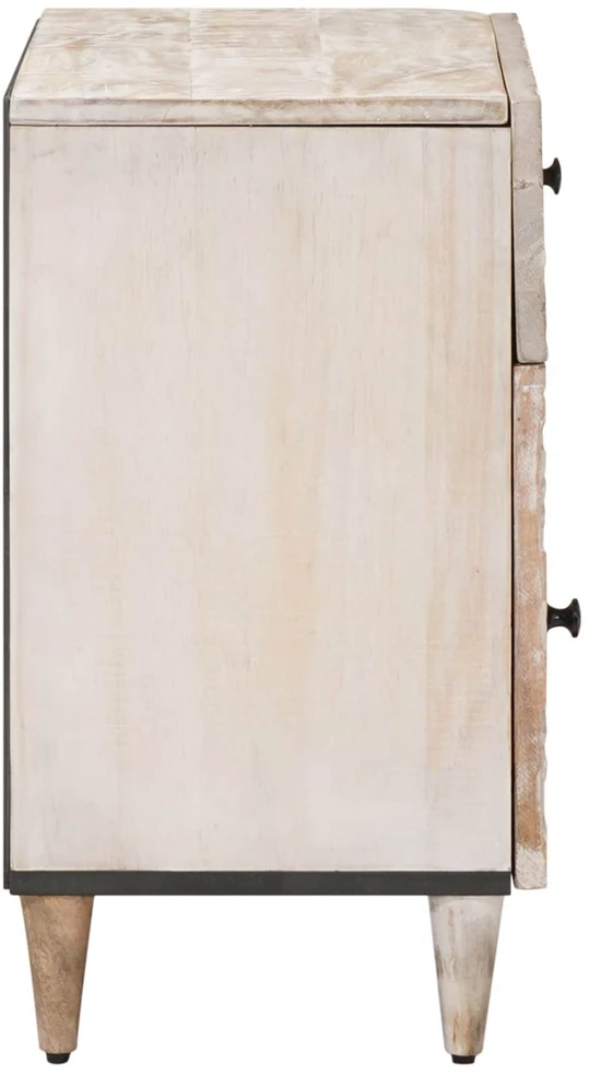 Lovos spintelė Balta 50 x 33 x 60 cm Kietas mango medis