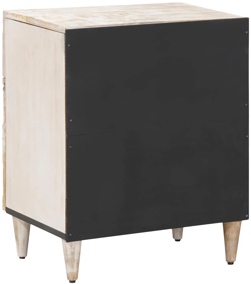 Lovos spintelė Balta 50 x 33 x 60 cm Kietas mango medis