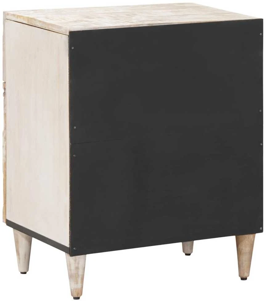 Lovos spintelė Balta 50 x 33 x 60 cm Kietas mango medis