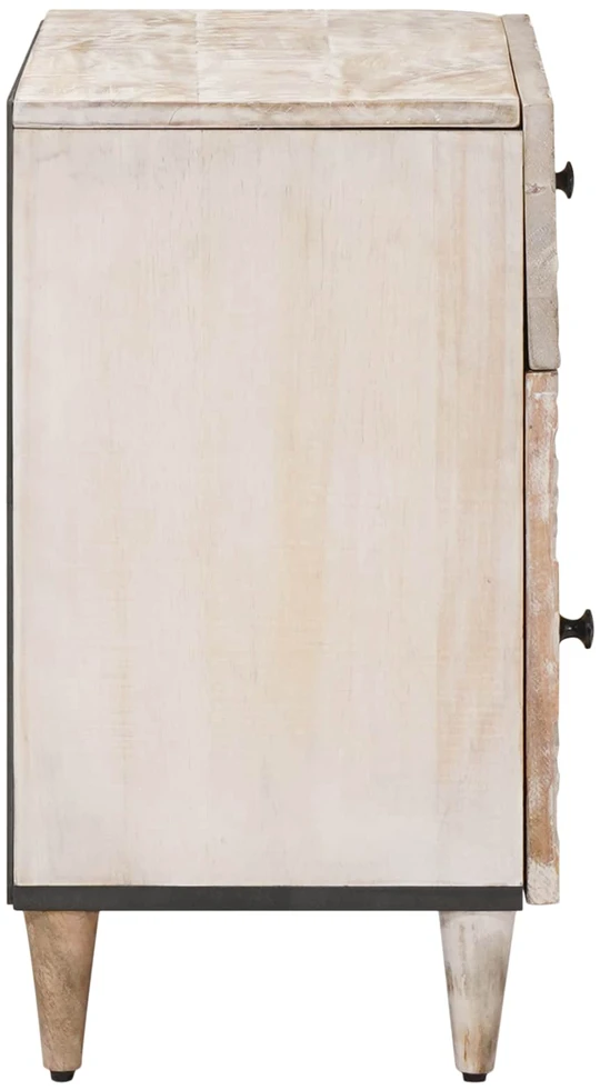 Lovos spintelė Balta 50 x 33 x 60 cm Kietas mango medis