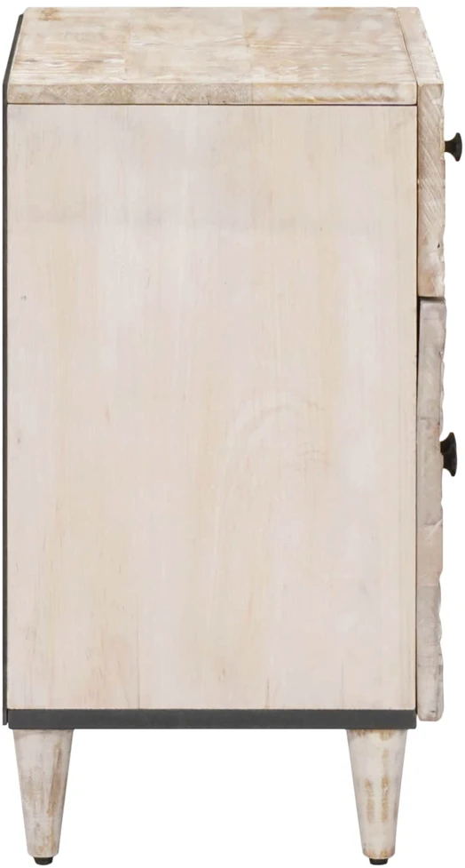 Lovos spintelė Balta 50 x 33 x 60 cm Kietas mango medis