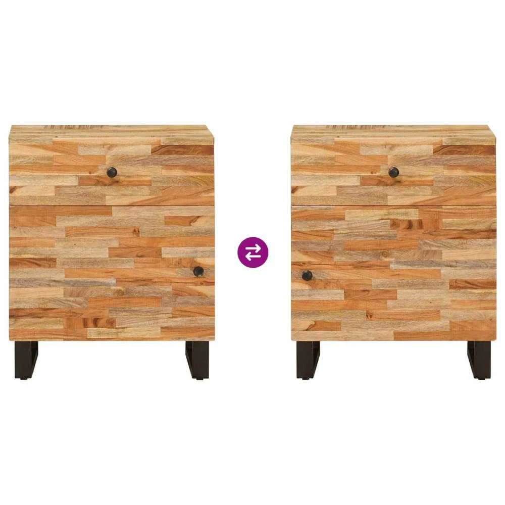 Lovos spintelė Ruda 50 x 33 x 60 cm Kietas mango medis