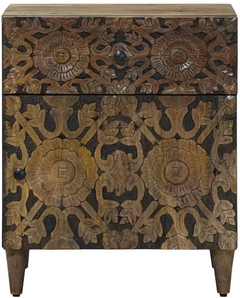 Lovos spintelė Ruda 50 x 33 x 60 cm Kietas mango medis
