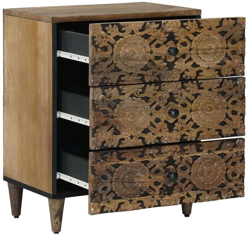 Lovos spintelė Ruda 50 x 33 x 60 cm Kietas mango medis