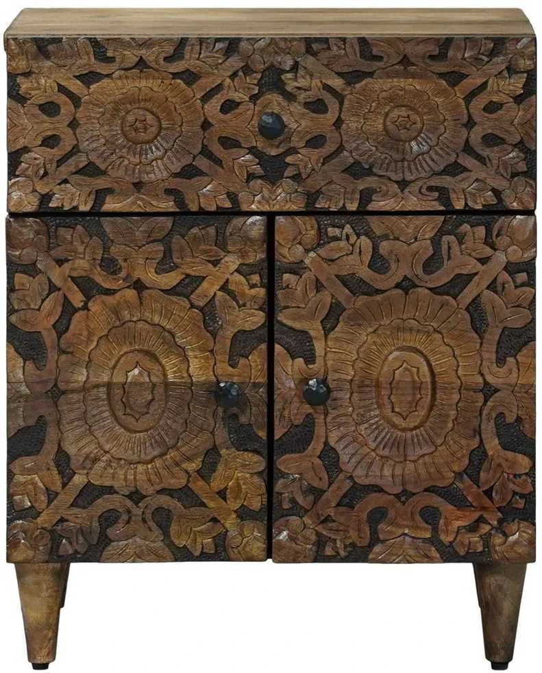 Lovos spintelė Ruda 50 x 33 x 60 cm Kietas mango medis