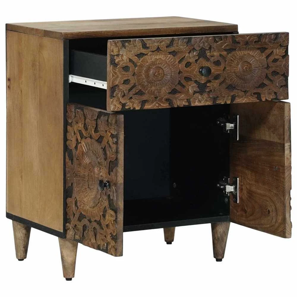 Lovos spintelė Ruda 50 x 33 x 60 cm Kietas mango medis
