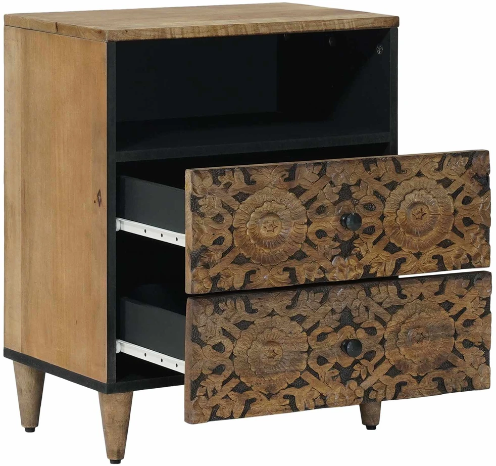 Lovos spintelė Ruda 50 x 33 x 60 cm Kietas mango medis