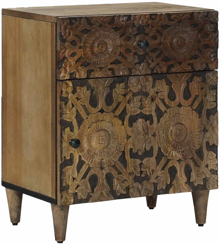 Lovos spintelė Ruda 50 x 33 x 60 cm Kietas mango medis