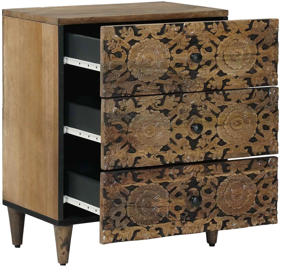 Lovos spintelė Ruda 50 x 33 x 60 cm Kietas mango medis