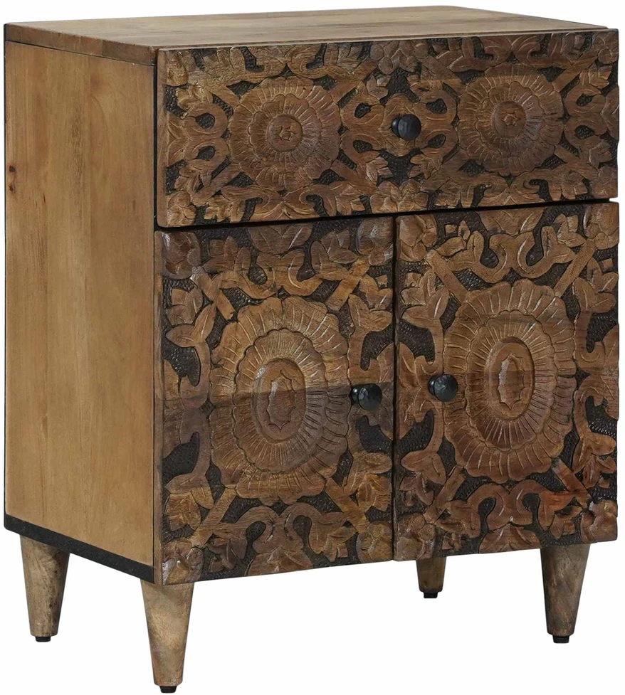 Lovos spintelė Ruda 50 x 33 x 60 cm Kietas mango medis
