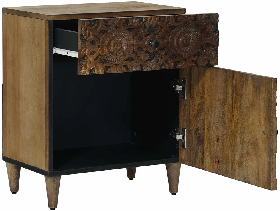 Lovos spintelė Ruda 50 x 33 x 60 cm Kietas mango medis