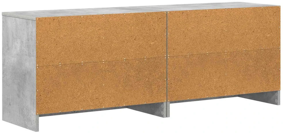 Lovos spintelė su lentyna 2 vnt. Betono pilka 66 x 33 x 48 cm