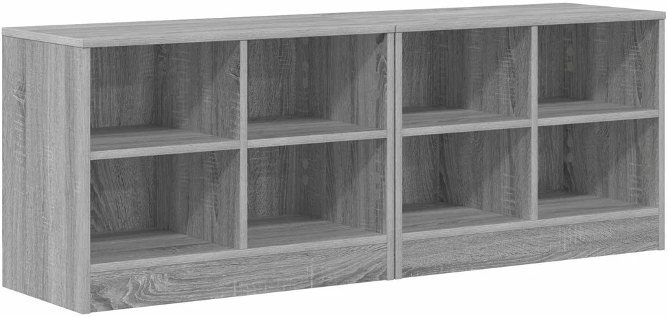 Lovos spintelė su lentyna 2 vnt. Pilka Sonoma 66 x 33 x 48 cm