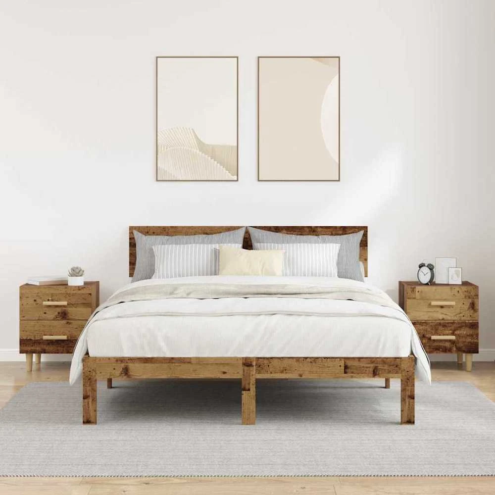 Lovos spintelė 2 vnt. Senas medis 40 x 35 x 47.5cm