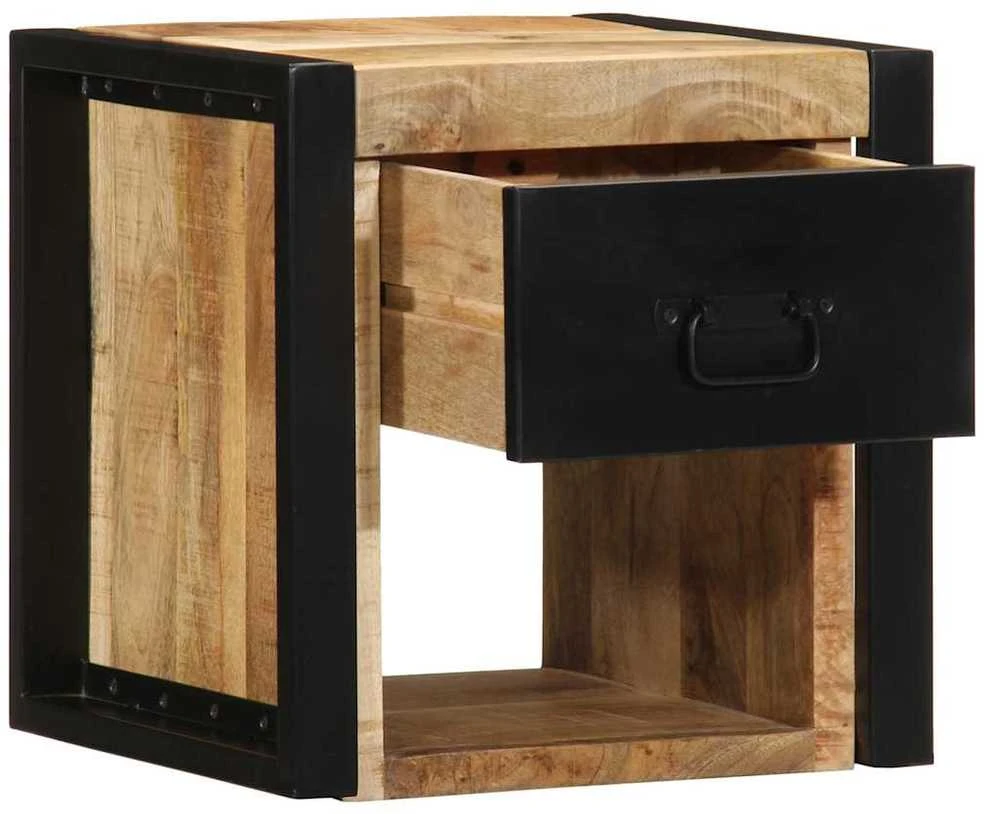 lovos spintelės 2 vnt 40x35x40cm masyvo neapdoroto medžio mango