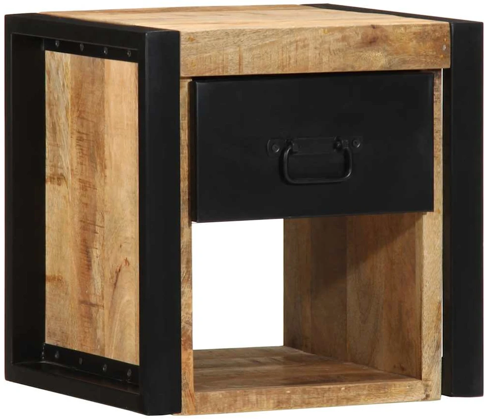 lovos spintelės 2 vnt 40x35x40cm masyvo neapdoroto medžio mango