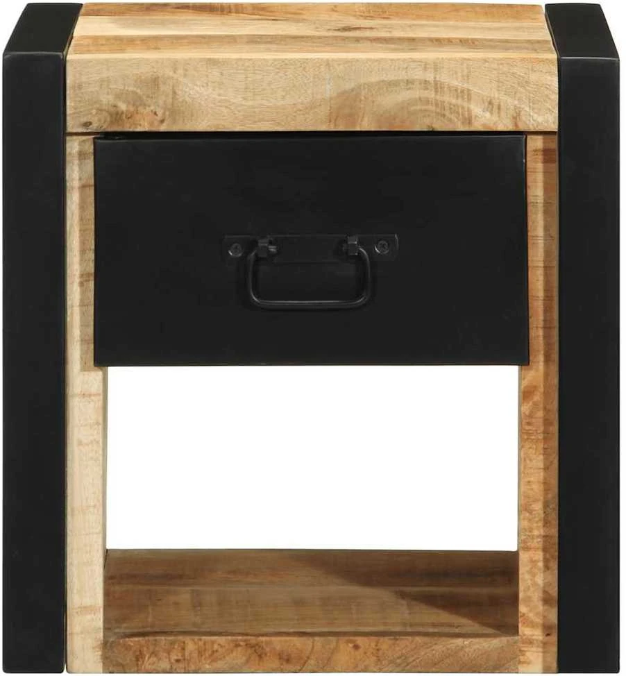 lovos spintelės 2 vnt 40x35x40cm masyvo neapdoroto medžio mango