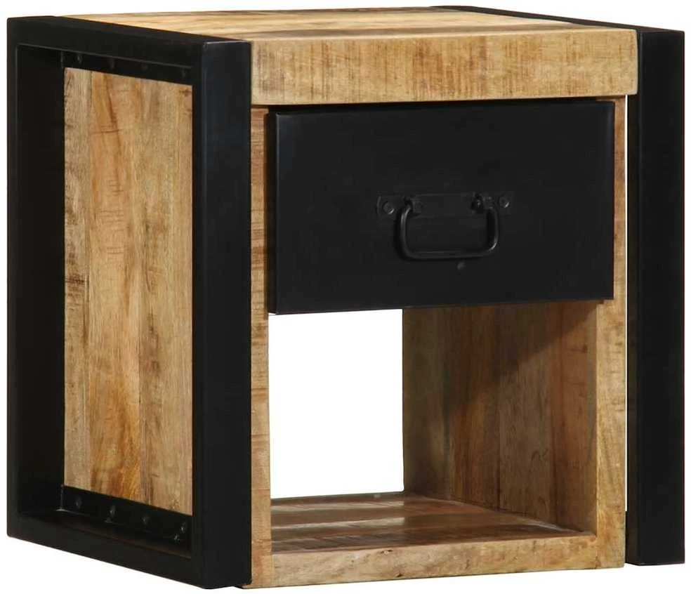 lovos spintelės 2 vnt 40x35x40cm masyvo neapdoroto medžio mango
