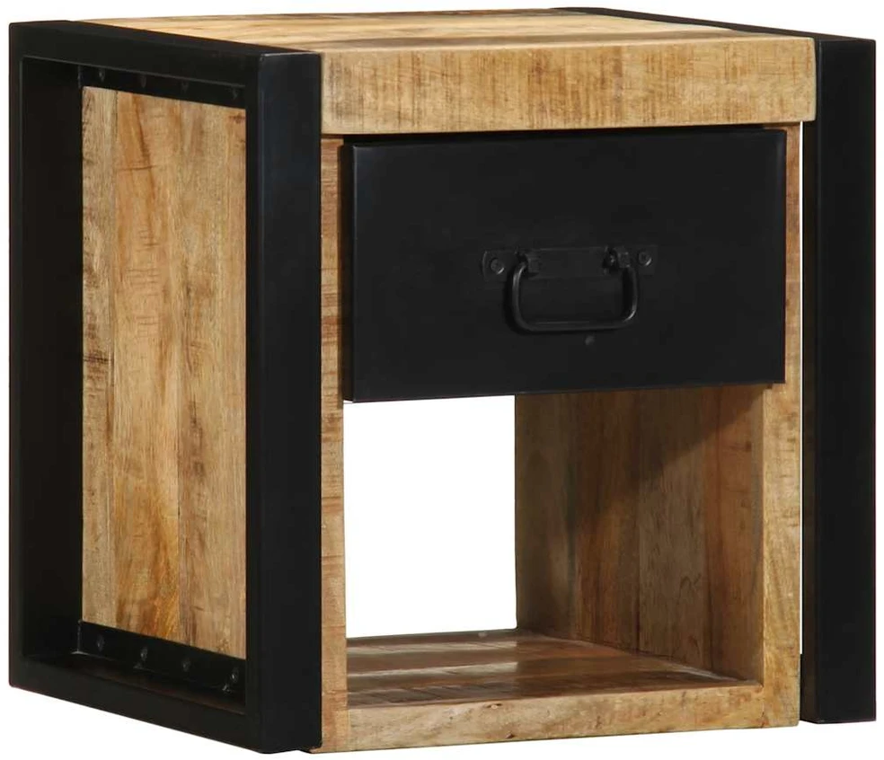 lovos spintelės 2 vnt 40x35x40cm masyvo neapdoroto medžio mango