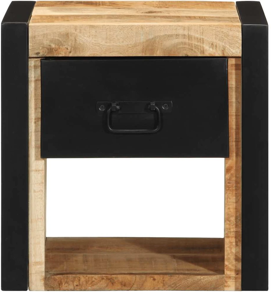 lovos spintelės 2 vnt 40x35x40cm masyvo neapdoroto medžio mango
