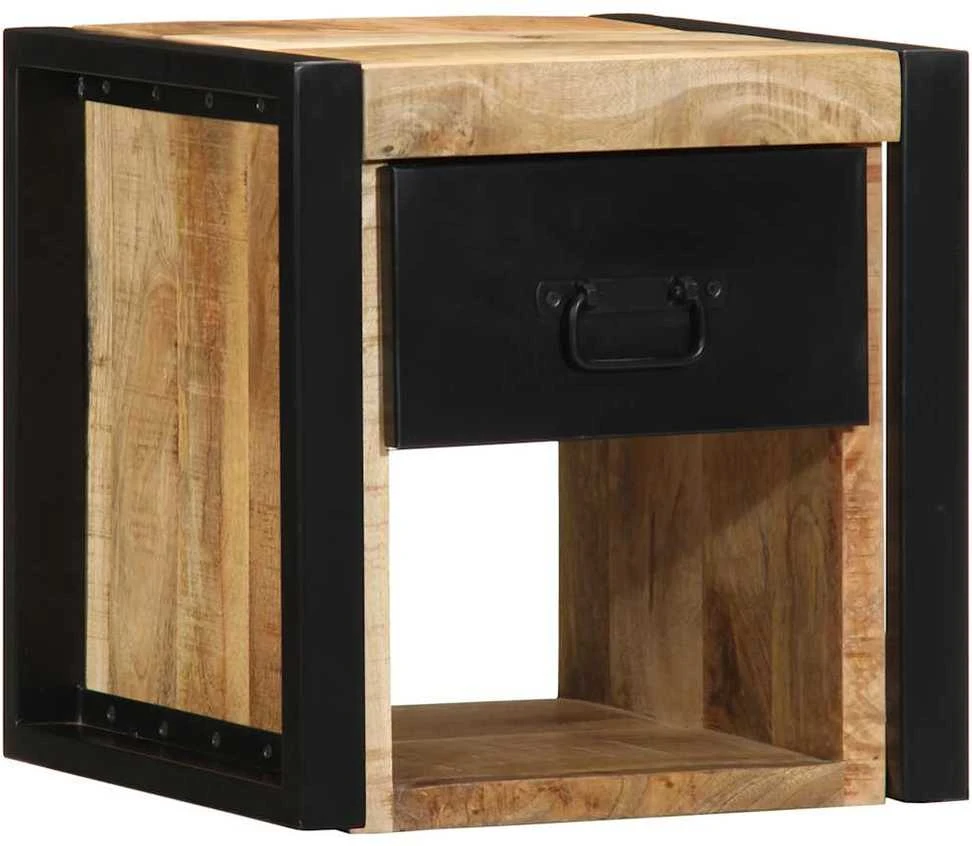 lovos spintelės 2 vnt 40x35x40cm masyvo neapdoroto medžio mango