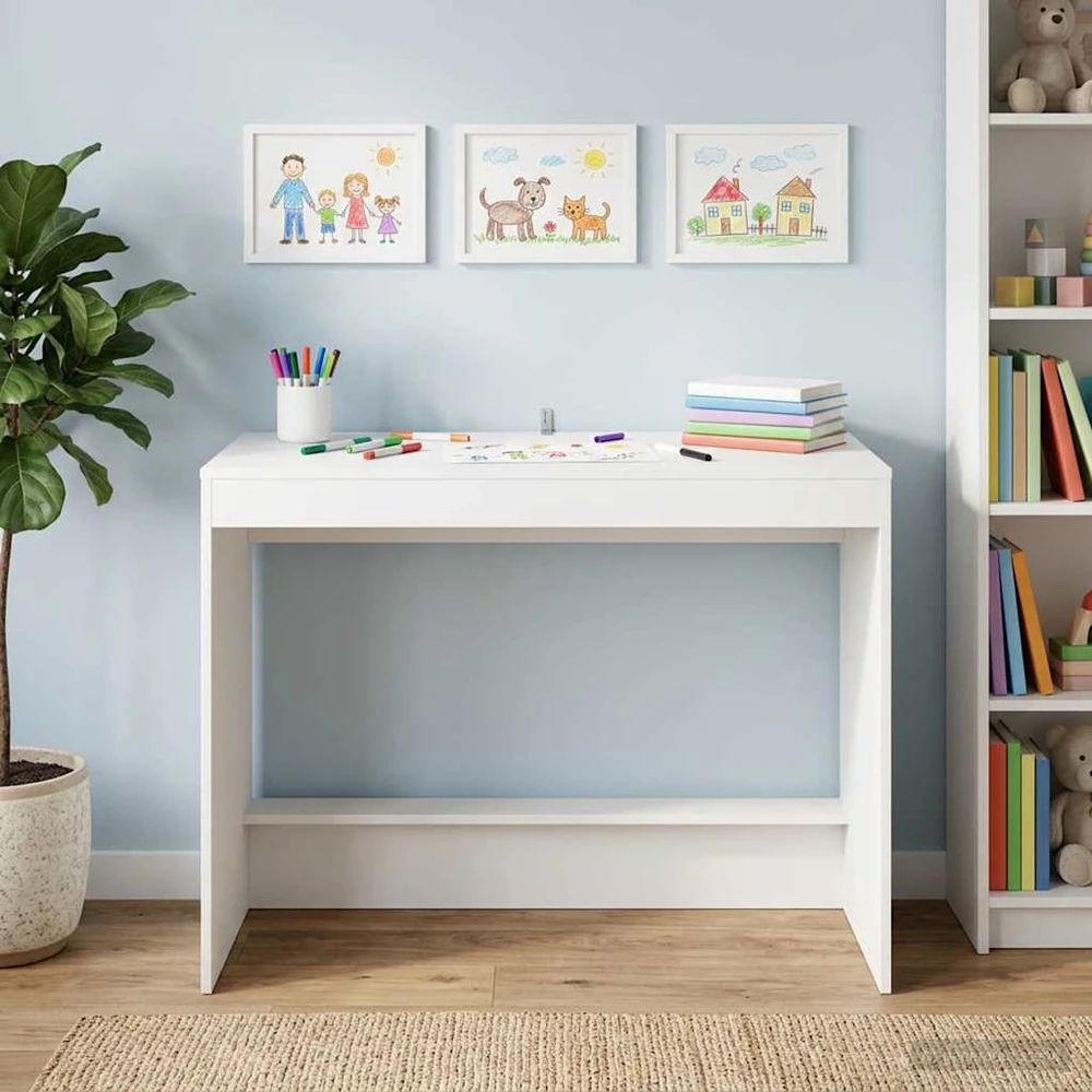 Lova Lovos stalas Balta Apdirbta mediena 100 x 45 x 75 cm